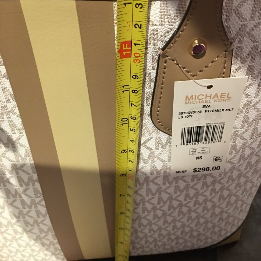 Michael Kors NEW Eva Shoulder Tote Bag & Free Pouch - Retail $298 Mk - Picture 5 of 10
